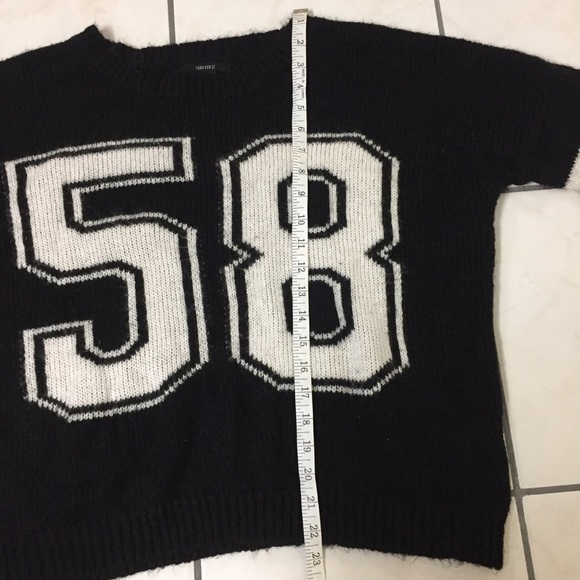 🚫 SOLD Forever 21 Women Varsity Wool Sweater Sz S - Picture 3 of 5
